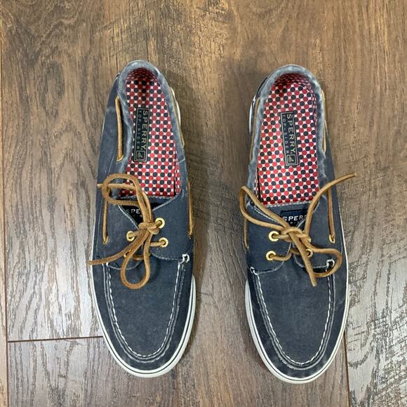 Sperry Top-Sider Canvas Vintage Navy Boat Shoes - Picture 2 of 7